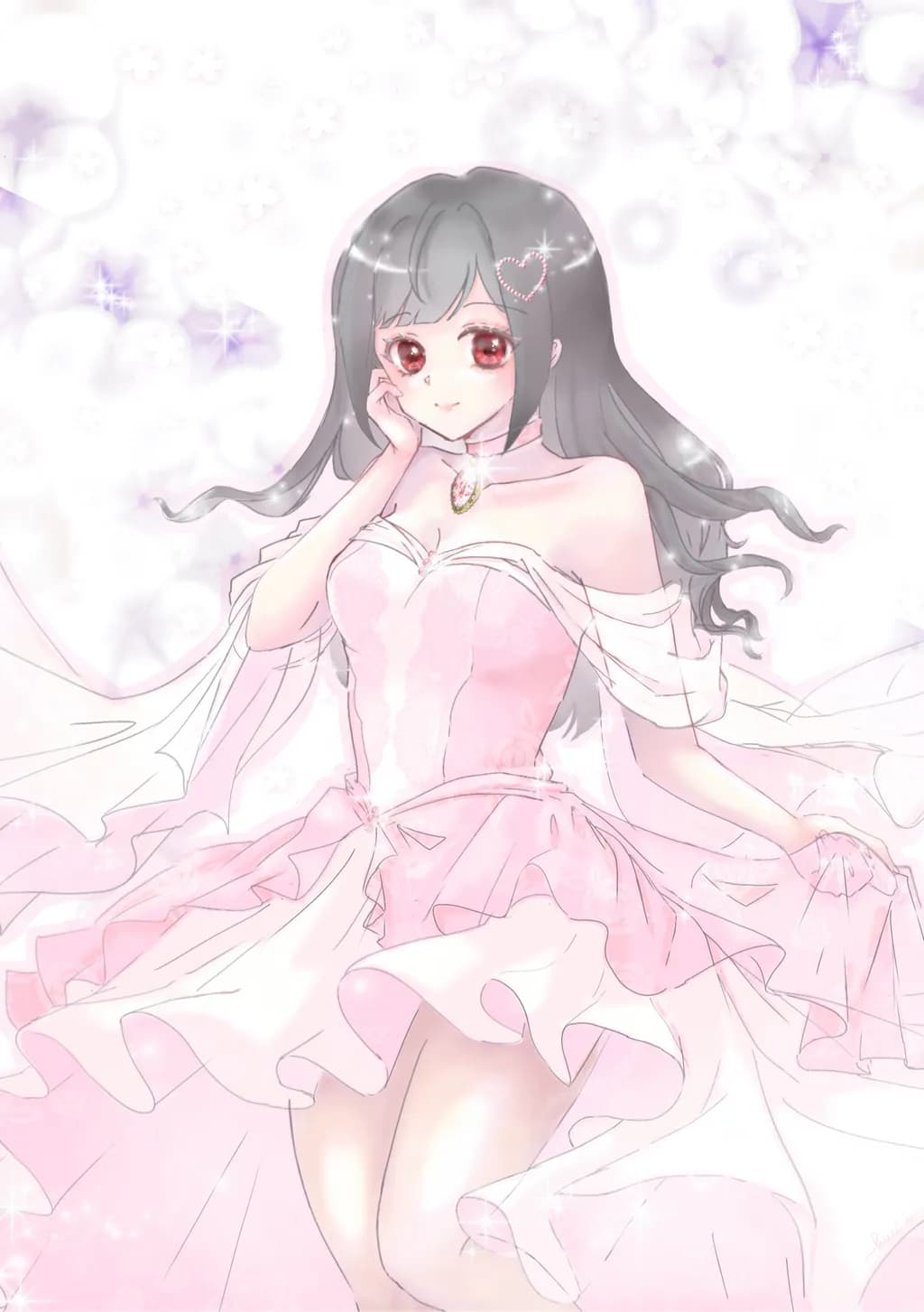 Girl in Pink Dress