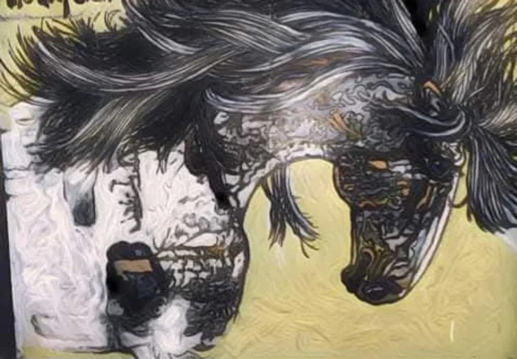 Charcoal Horse Portrait