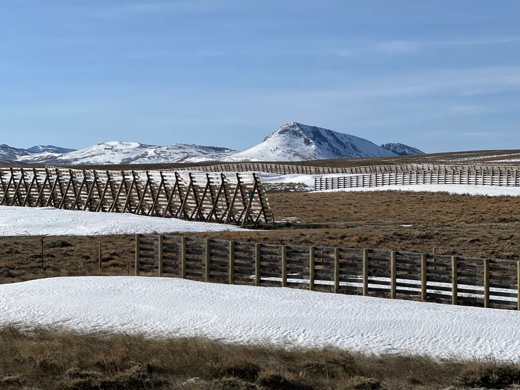 Snow Fence Mountain Range