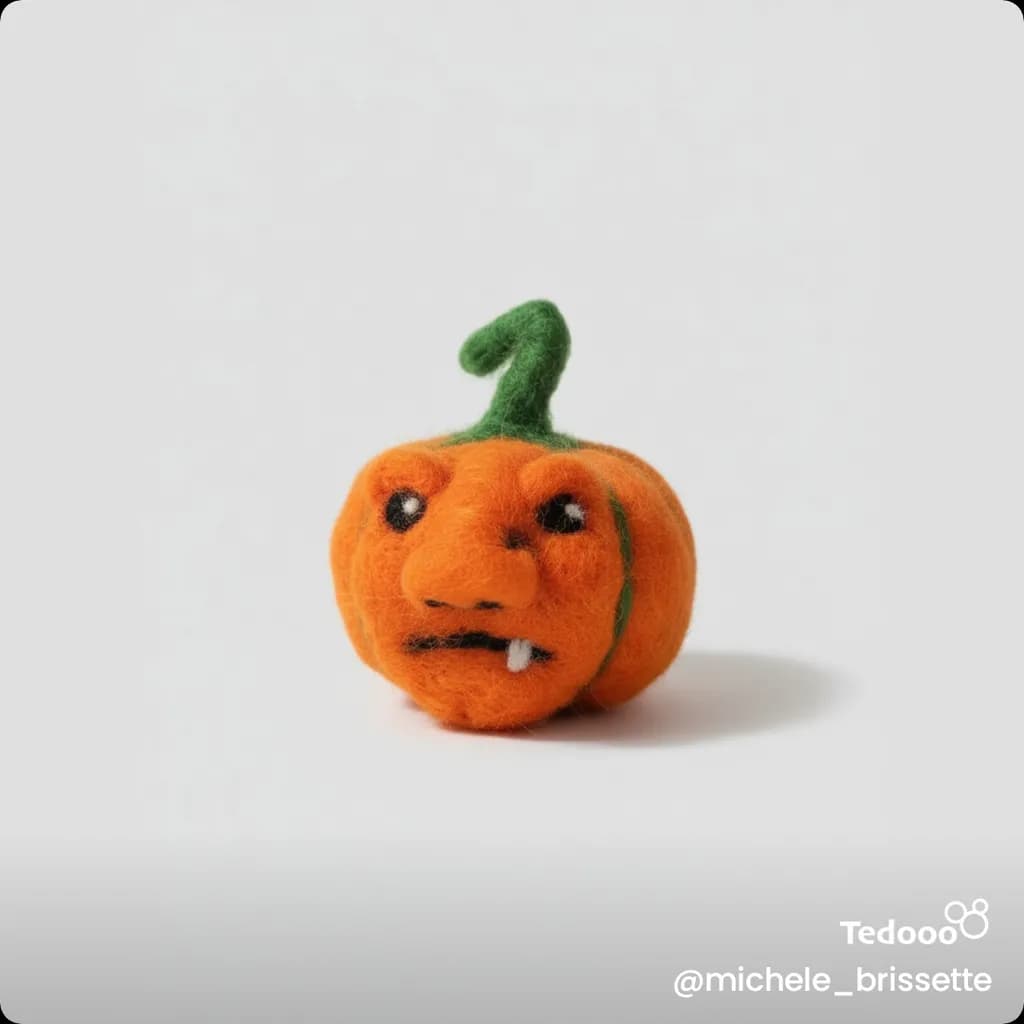 Toothy Felt Pumpkin