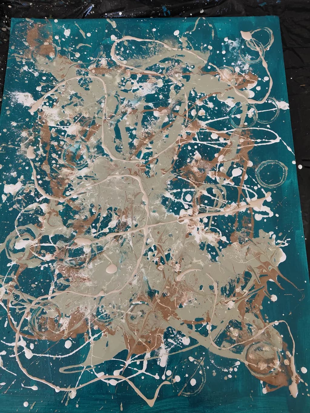 Teal Paint Tangle