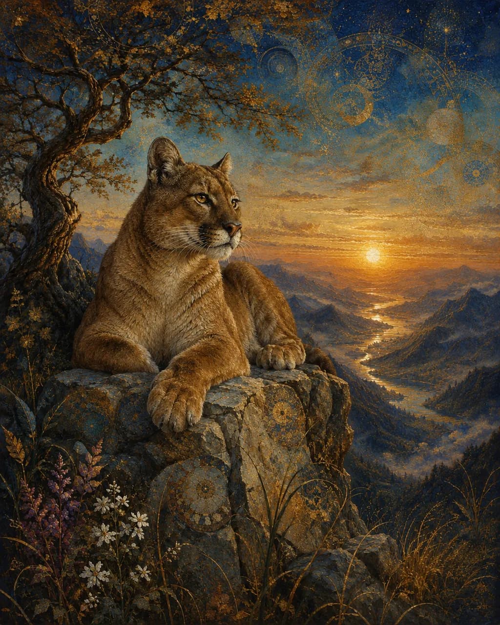 Cougar at Sunset