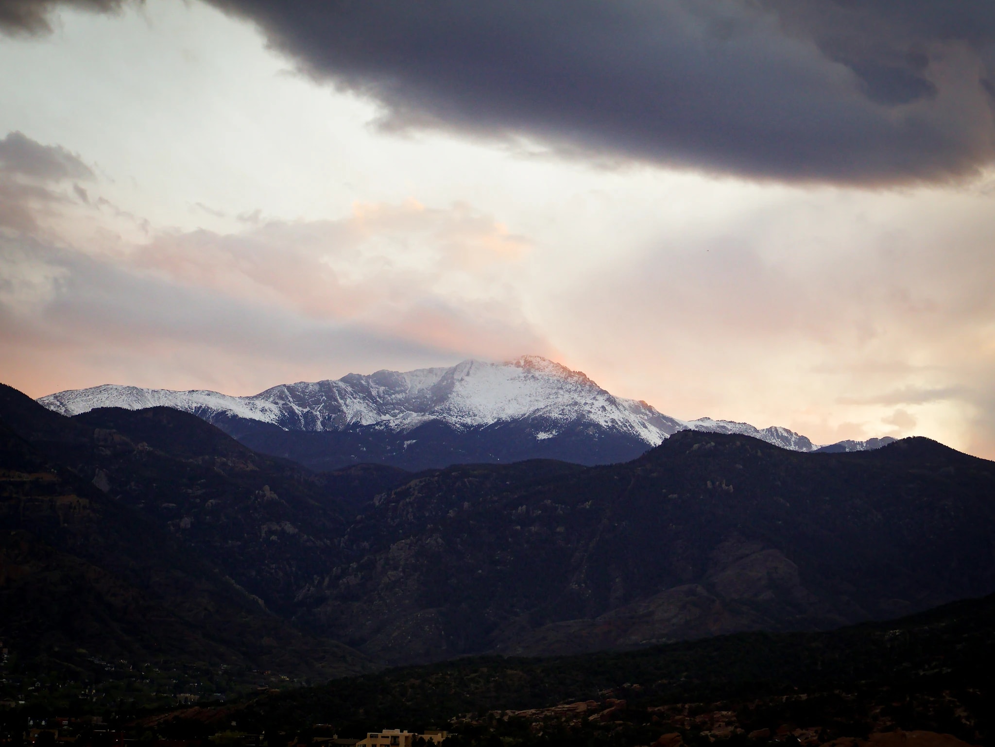 Snowy Mountain Sunset