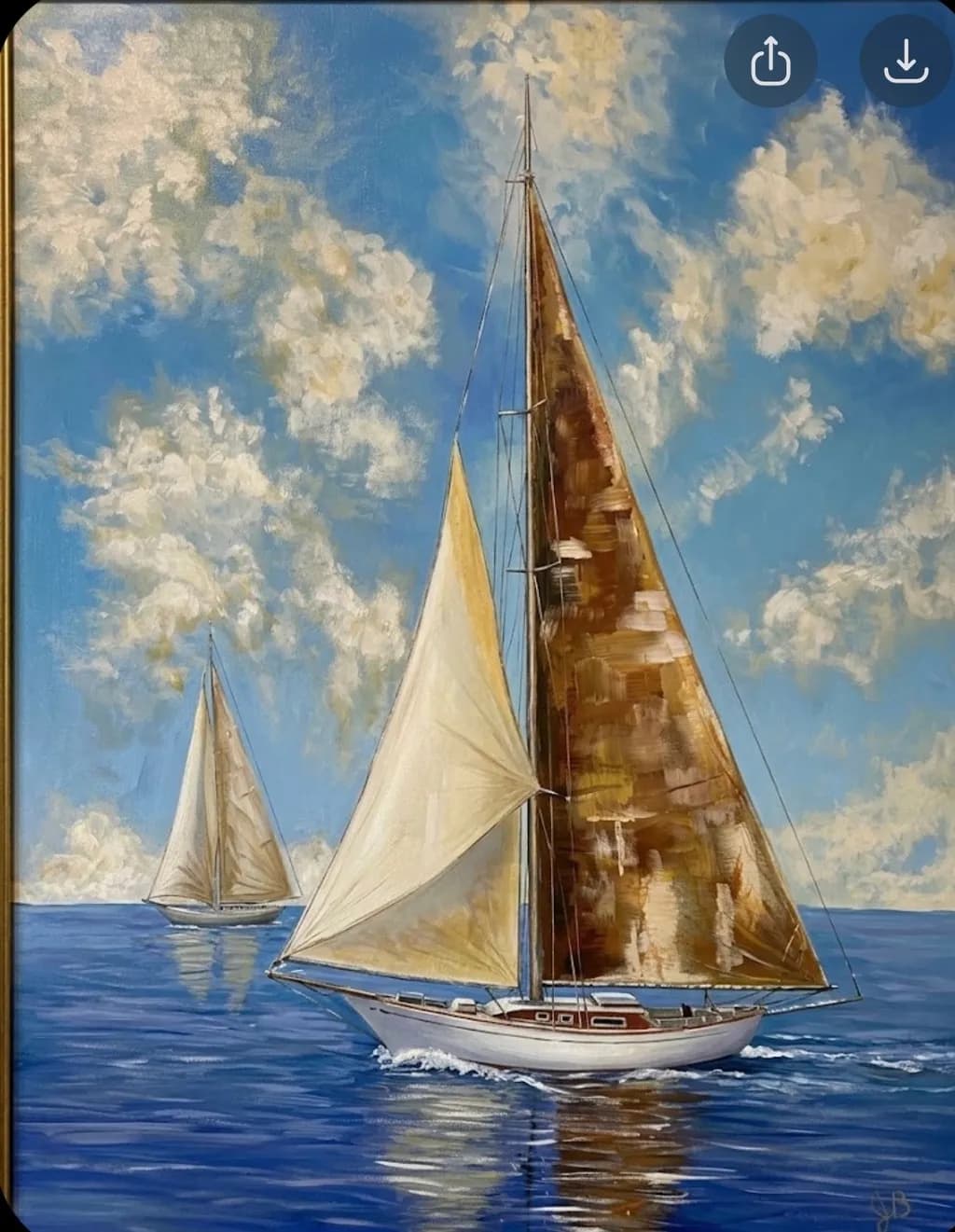 Sailboats Beneath Clouds