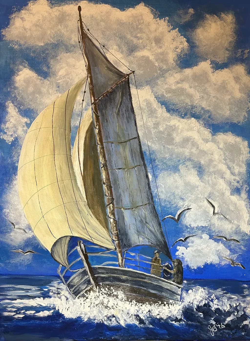 Sailboat Under Cloudbanks