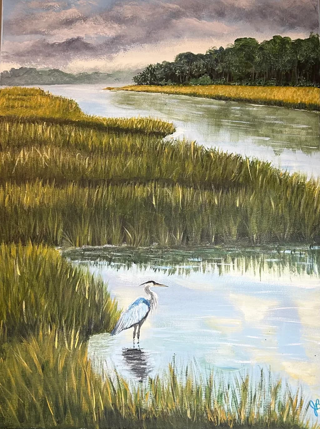 Egret in the Marsh