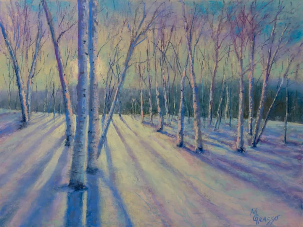 Winter Birch Shadows