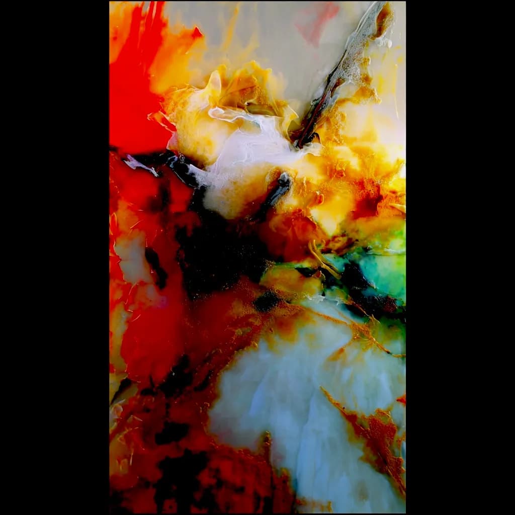 Vibrant Chaos: A Dance of Color and Emotion in Abstract Art