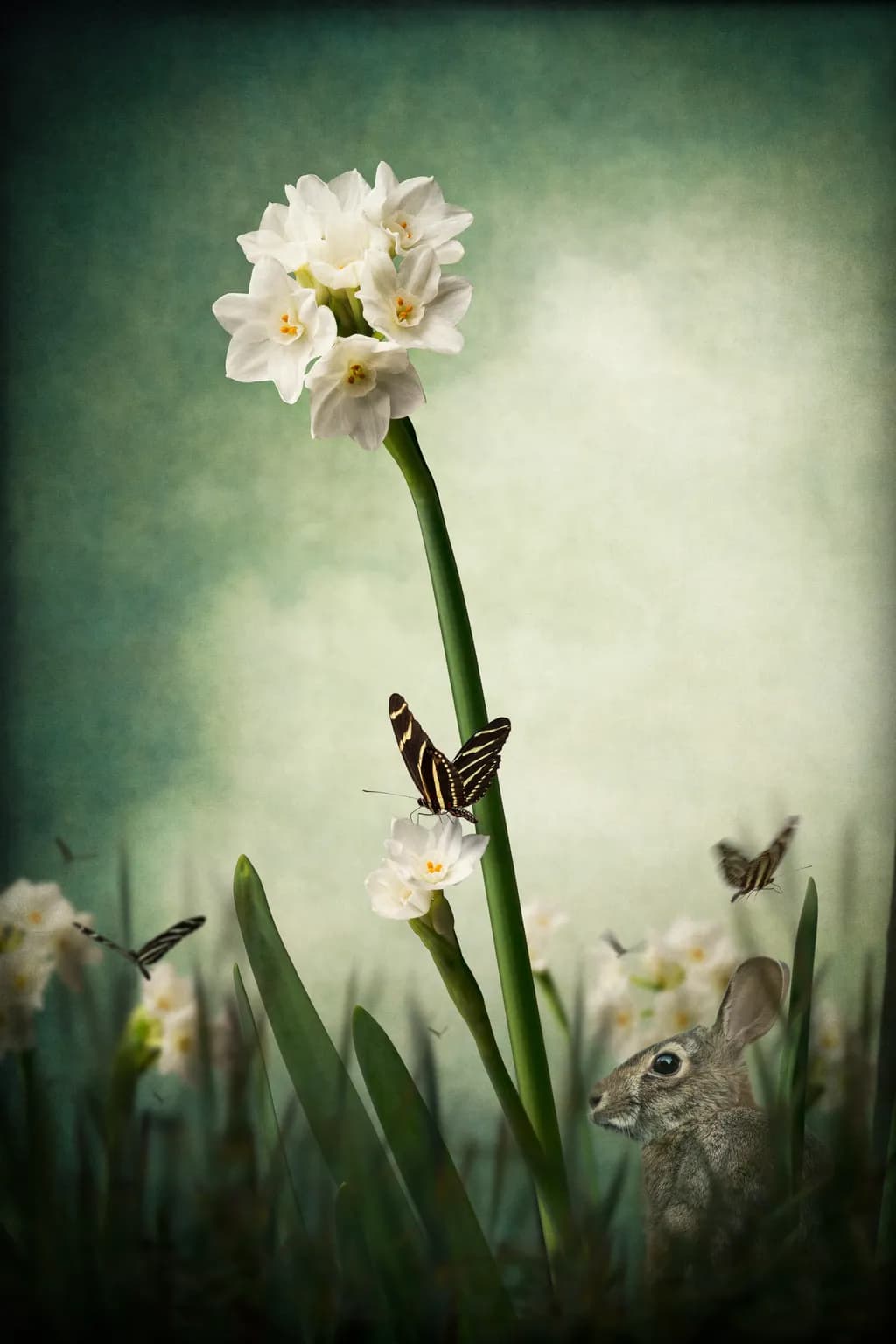 Daffodil and Rabbit Quietude