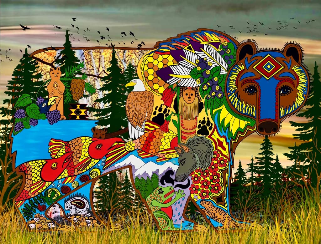 Spirit Bear Mosaic