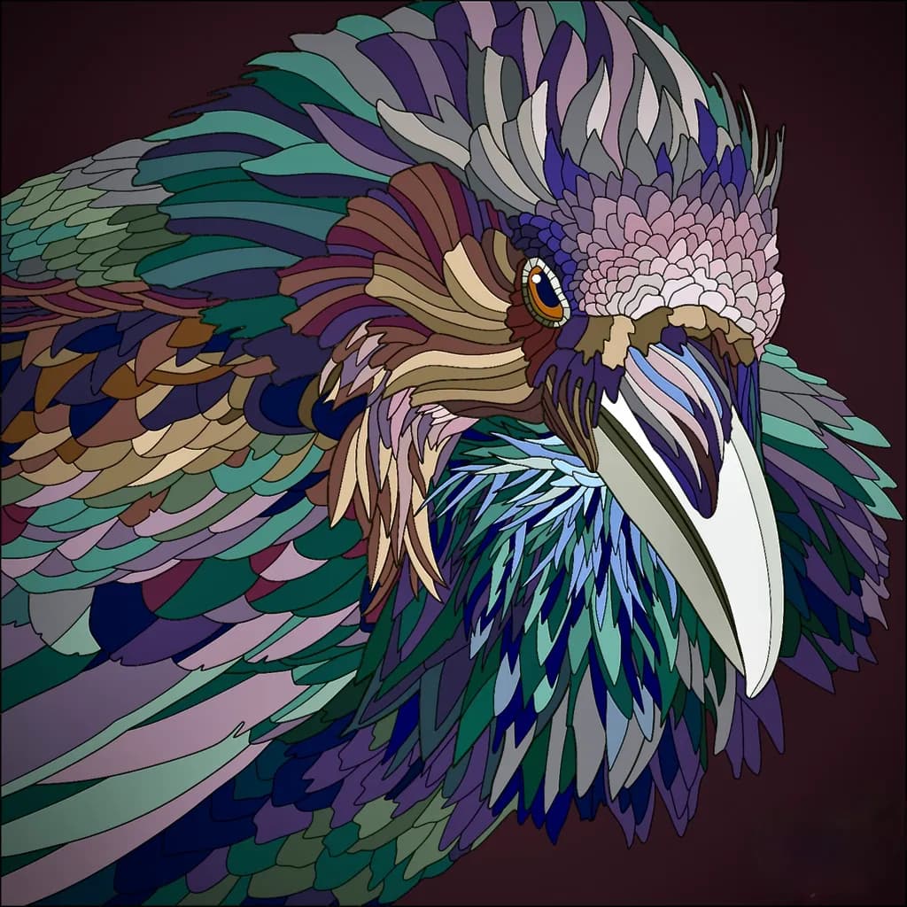 Mosaic Raven