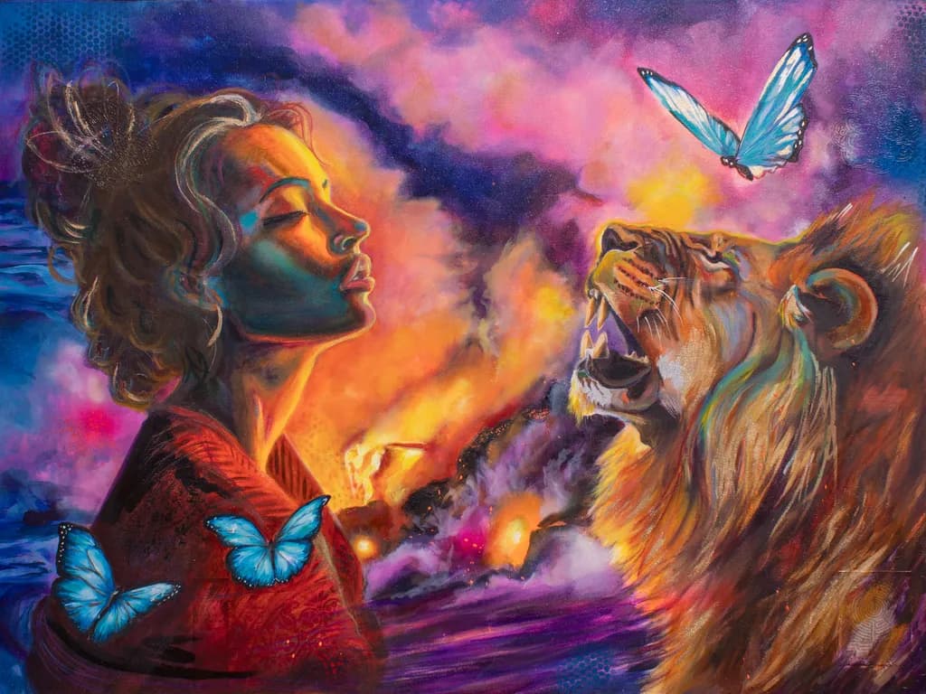 Lion and Woman Transformation