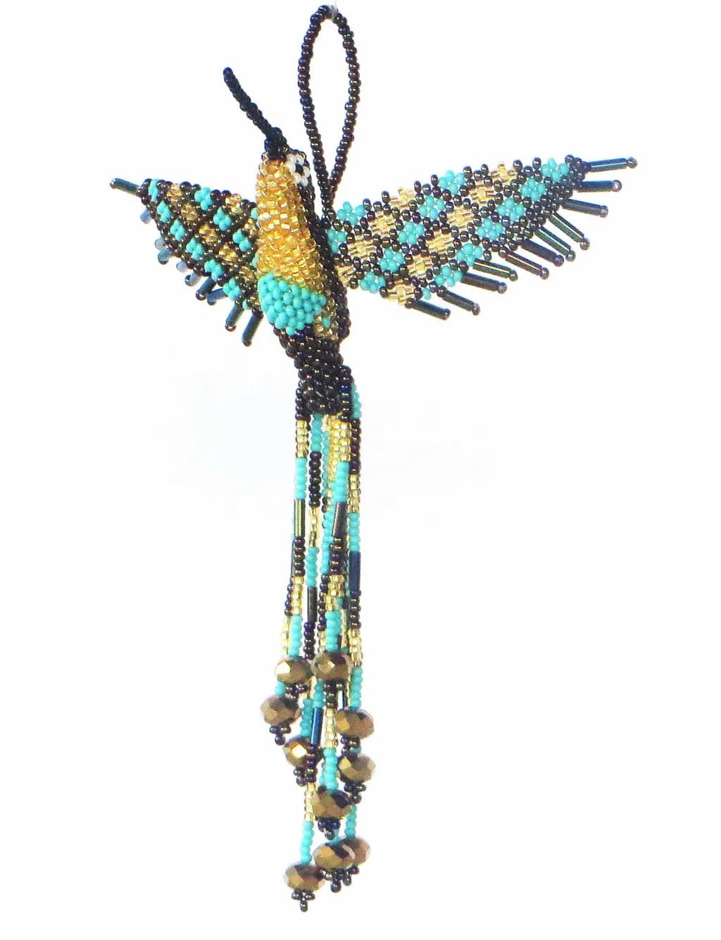 Beaded Hummingbird Ornament