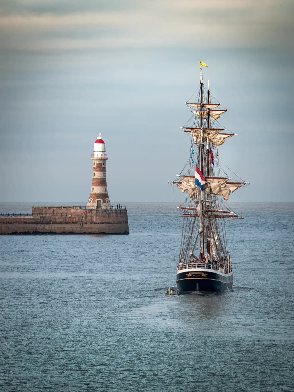 Departure from Roker Light