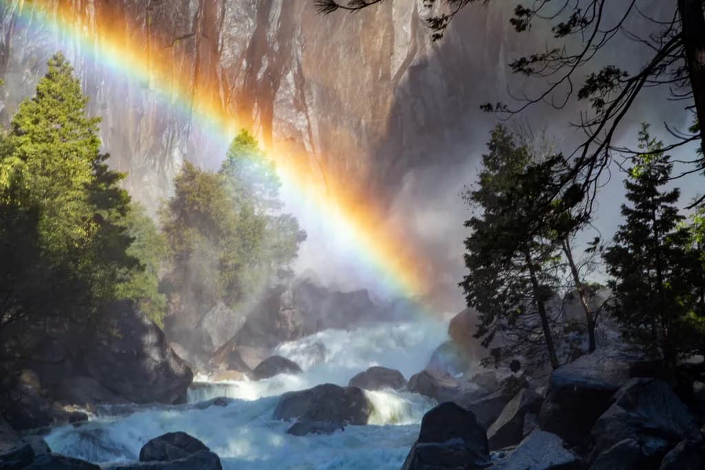 Yosemite Rainbow Rapids