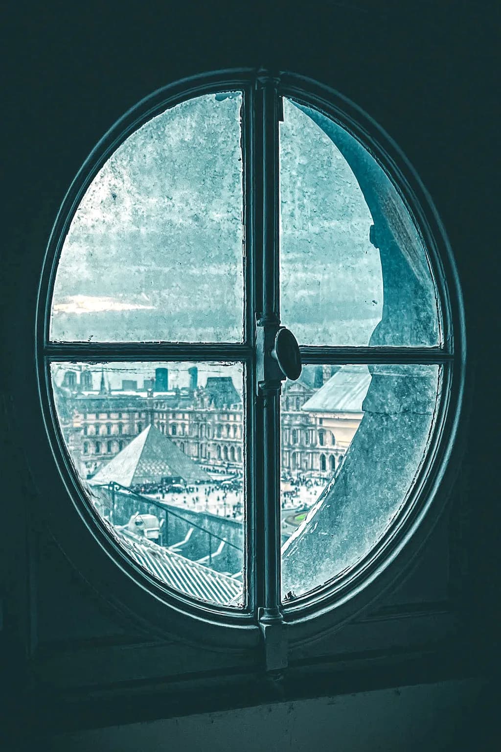 Frosted Paris Window