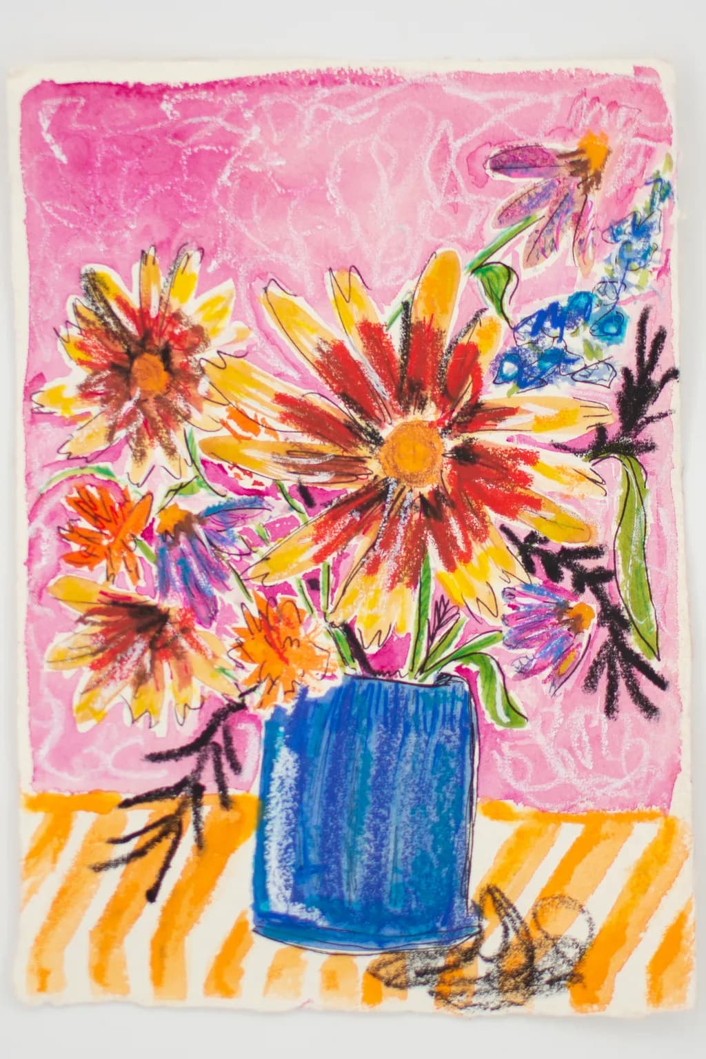 Blue Vase Flowers