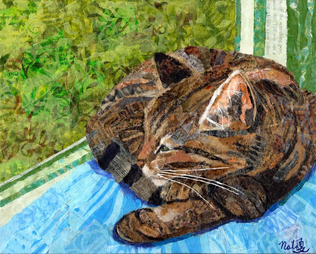 Whiskered Serenity: A Cat's Tranquil Retreat in Nature's Embrace