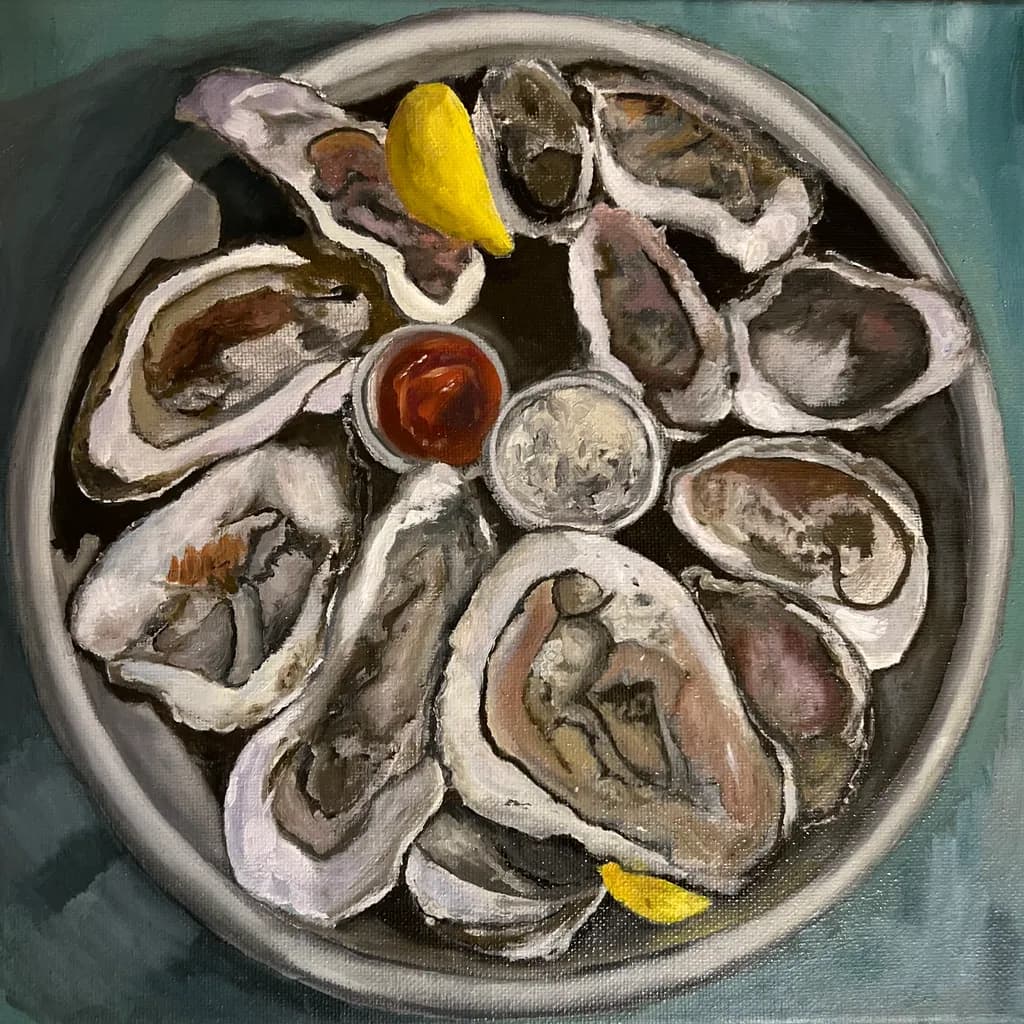 Oysters with Lemon and Sauce
