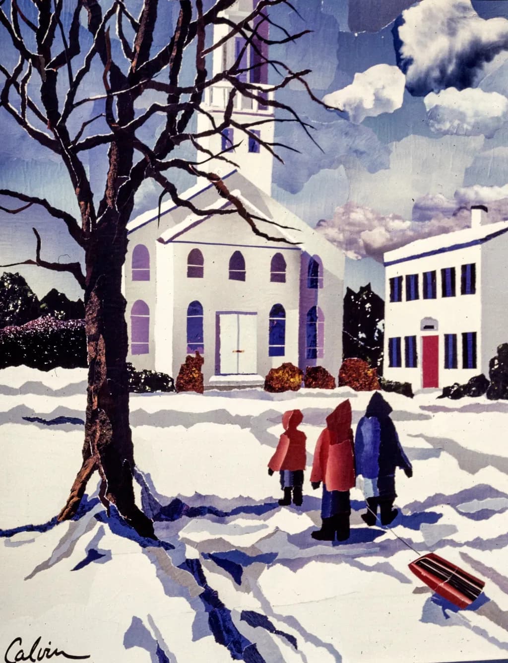 Winter Walk to Church
