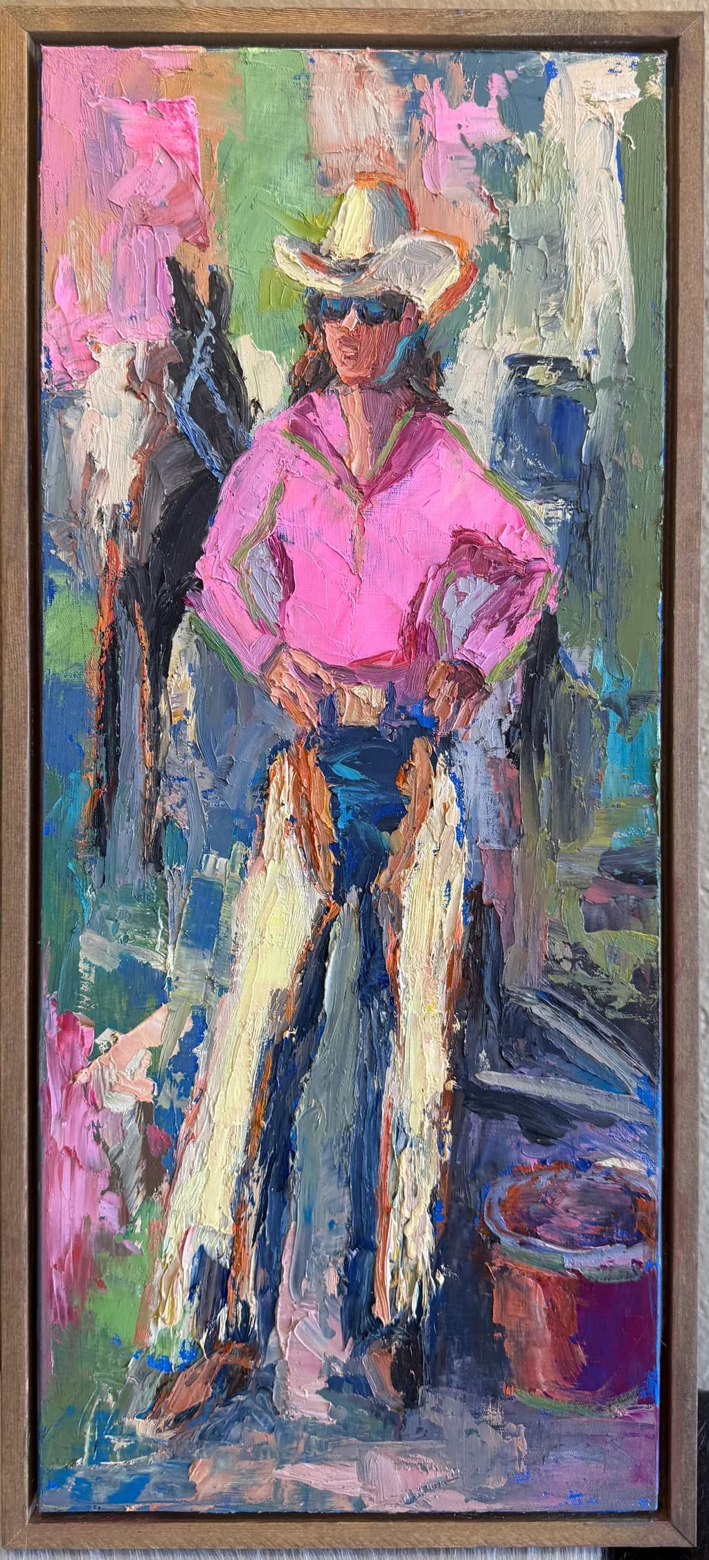 Pink Cowboy Stance