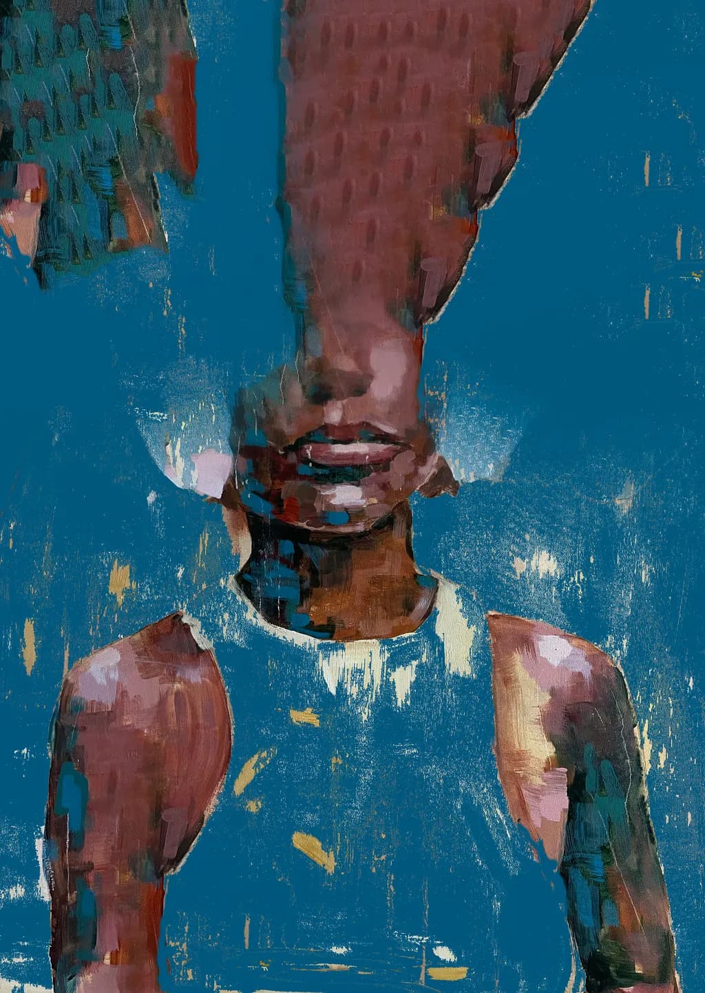 Fragmented Reflections: An Abstract Portrait of Inner Complexity and Colorful Emotion