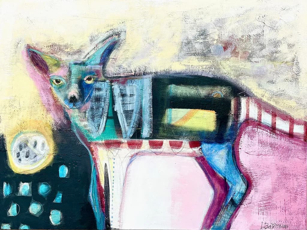 Colorful Canine: A Bold Exploration of Form and Emotion