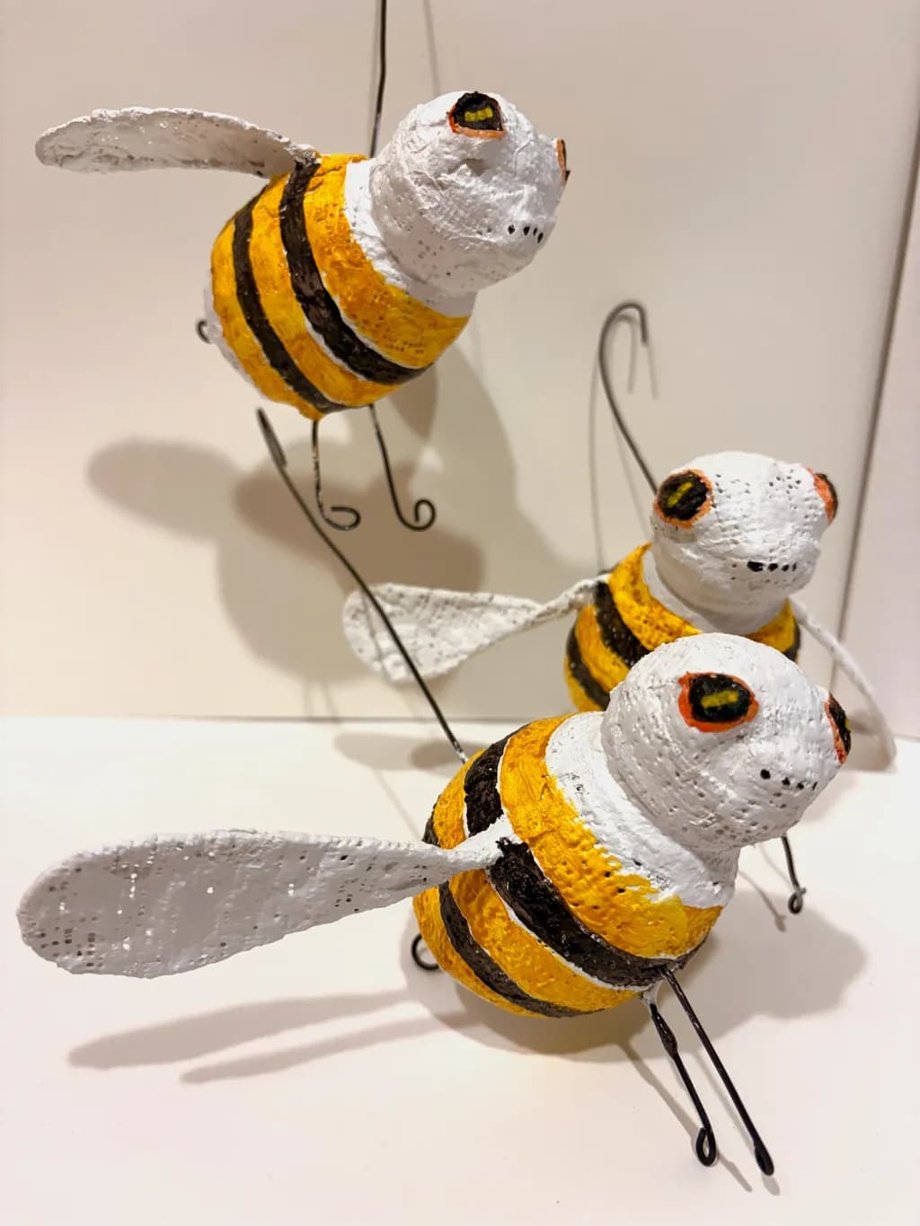 Buzzing with Color: Handcrafted Bee Trio for a Vibrant Touch