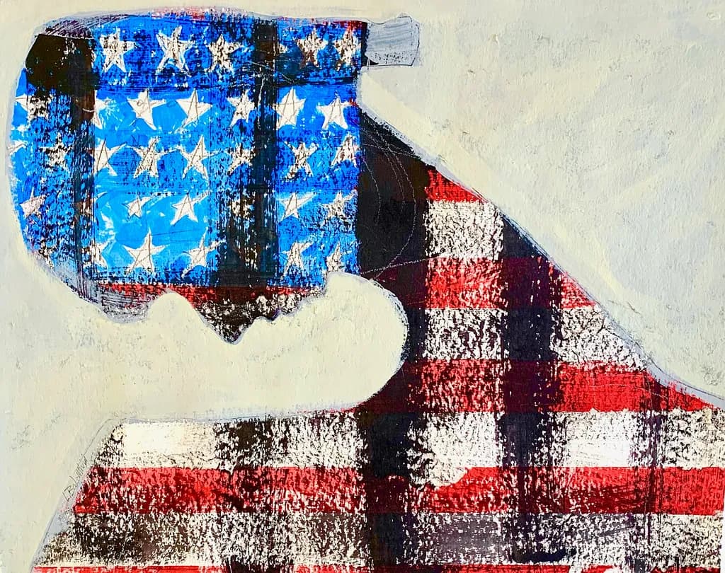 Whispers of Patriotism: An Abstract Journey Through Flag and Identity