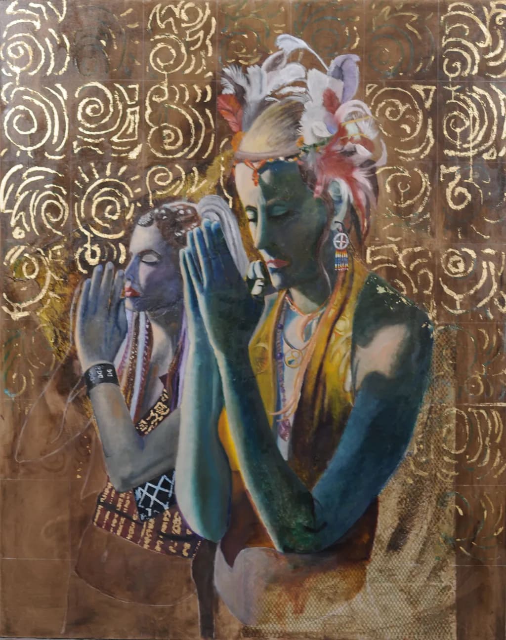 Ethereal Prayers: A Spiritual Journey Through Color and Expression
