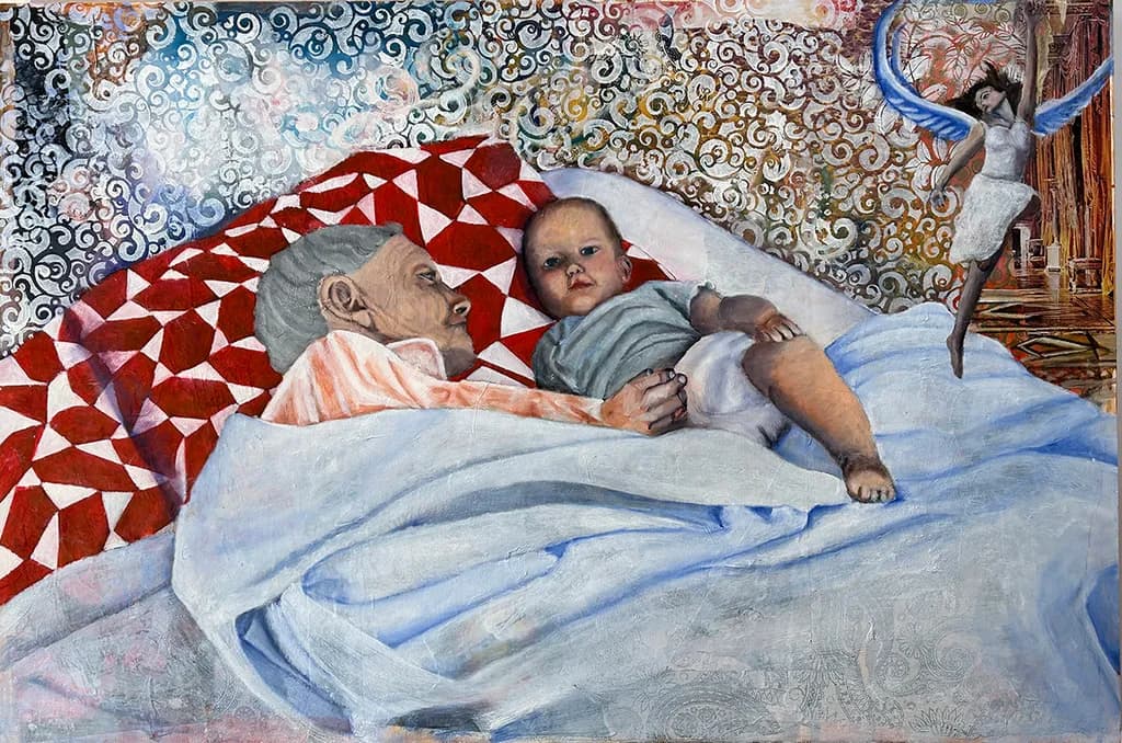 Whispers of Generations: A Tender Embrace Between Past and Future