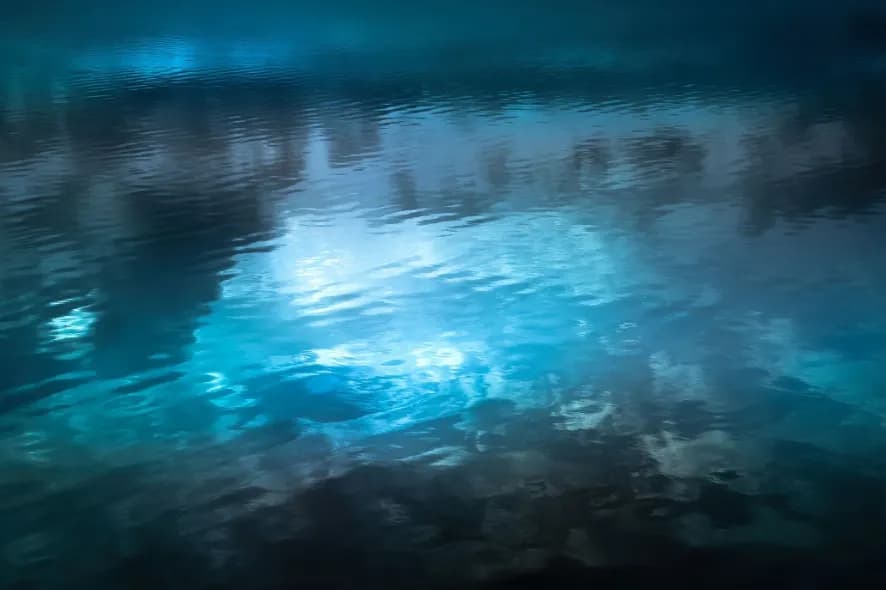 Serenity in Blue: A Tranquil Reflection on Water's Depths