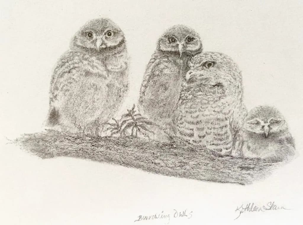Burrowing Owls Gathering