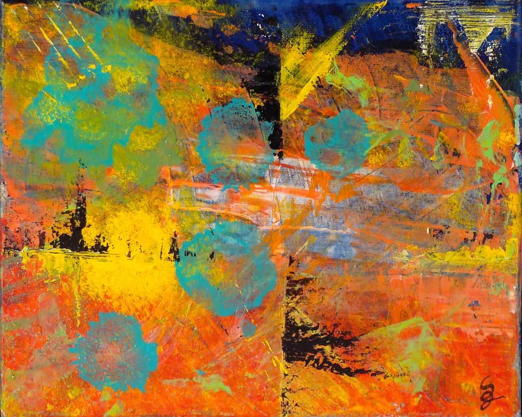 Tangerine Sunrise Abstract No2