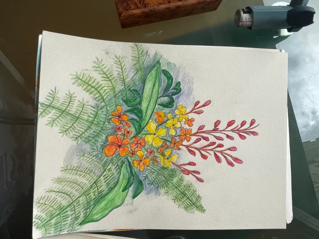 Fern and Wildflowers Bouquet