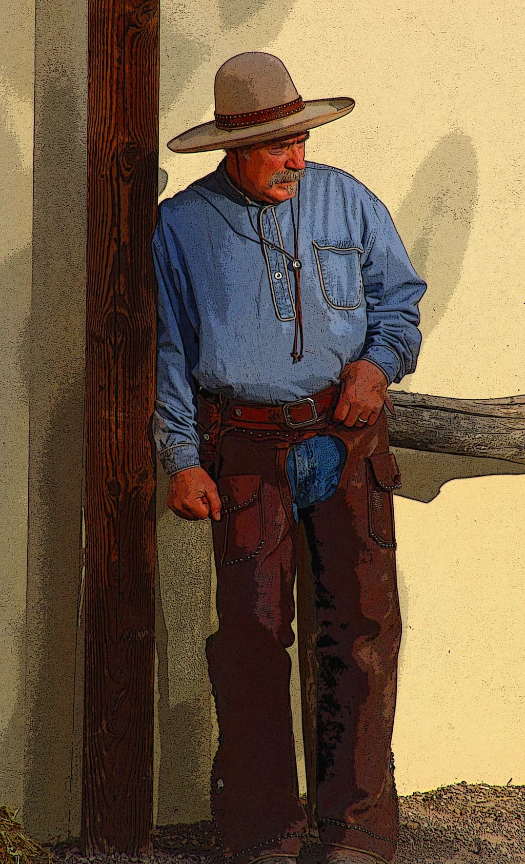 Blue Shirt Cowboy