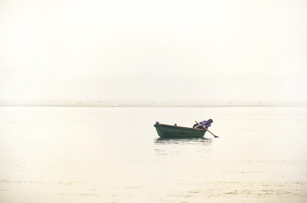 Foggy River Boat