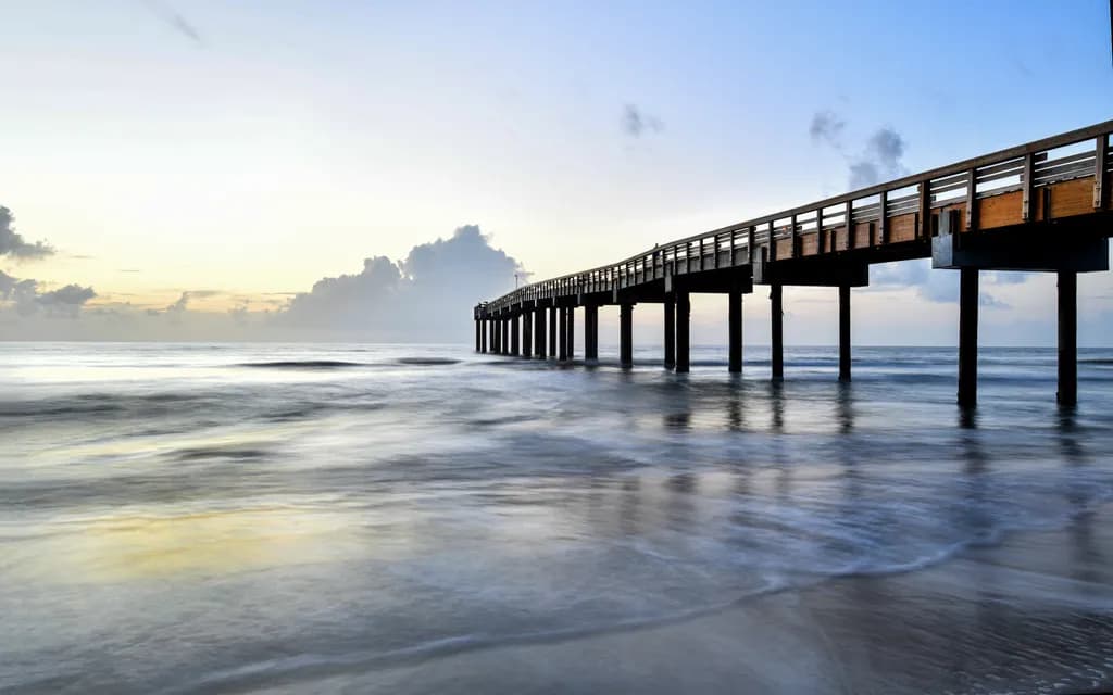 Morning Pier Reflection