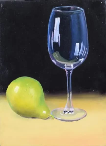 Wine Glass & Pear
