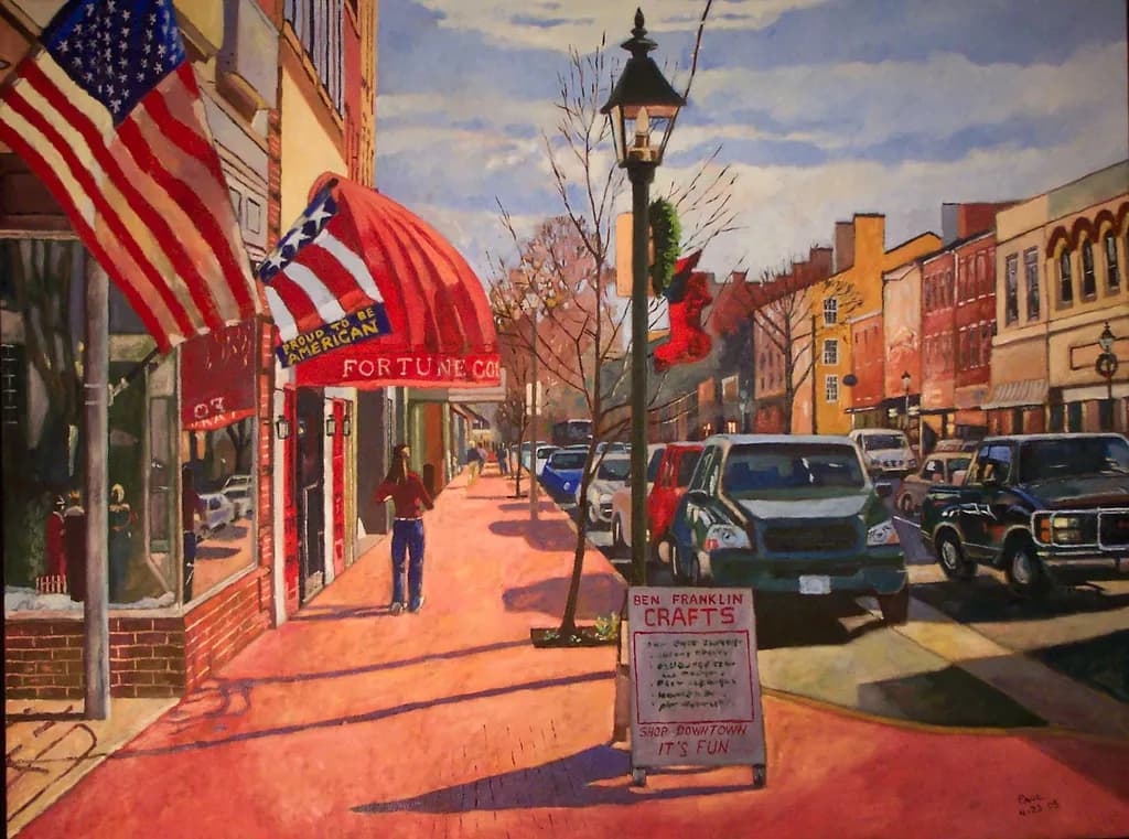 Charming Americana: A Vibrant Stroll Through Downtown Main Street