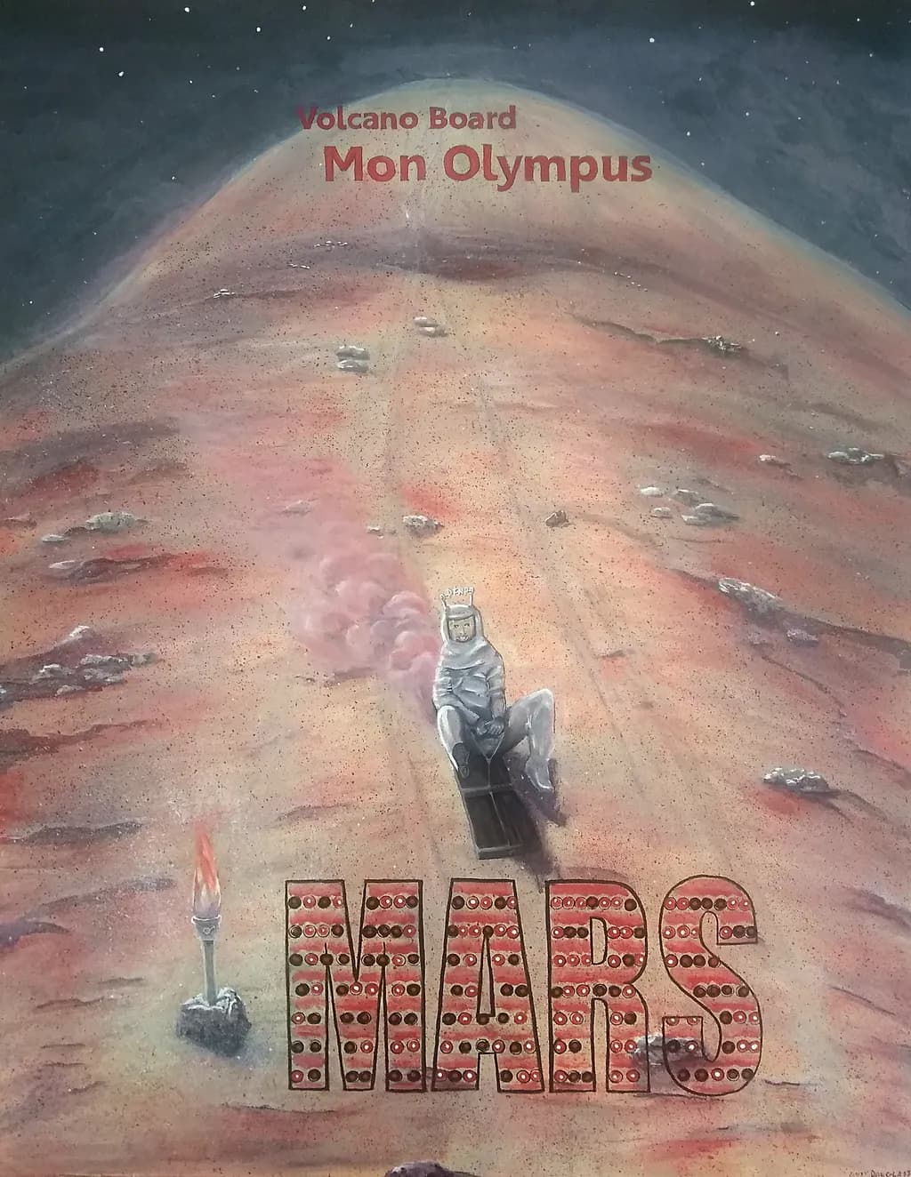 Volcano Boarding on Mars