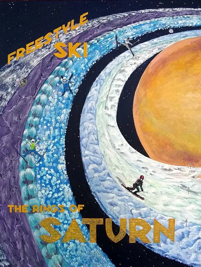 Cosmic Freestyle: Skiing Through the Rings of Saturn