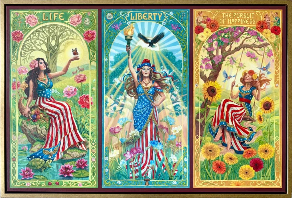Life Liberty Happiness Triptych