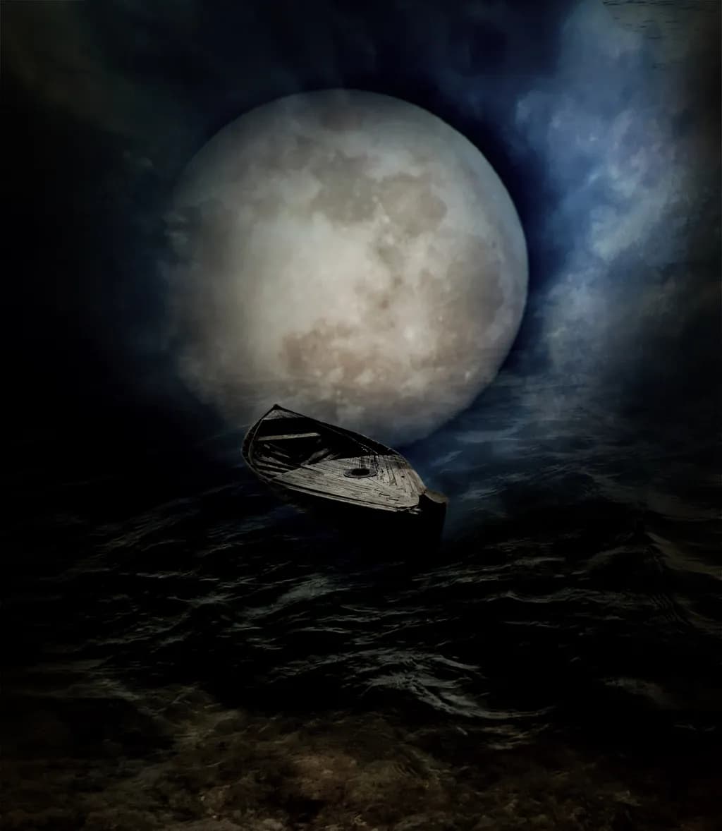 Moon and Boat Drift
