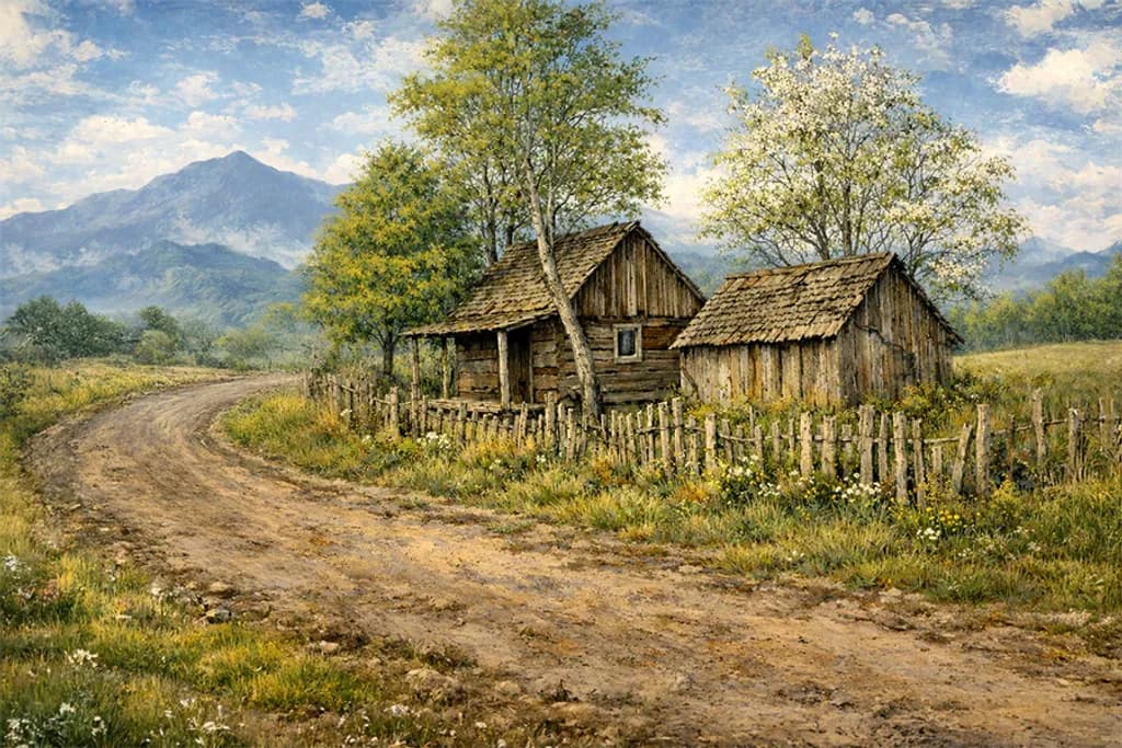 Mountain Farmhouse Path