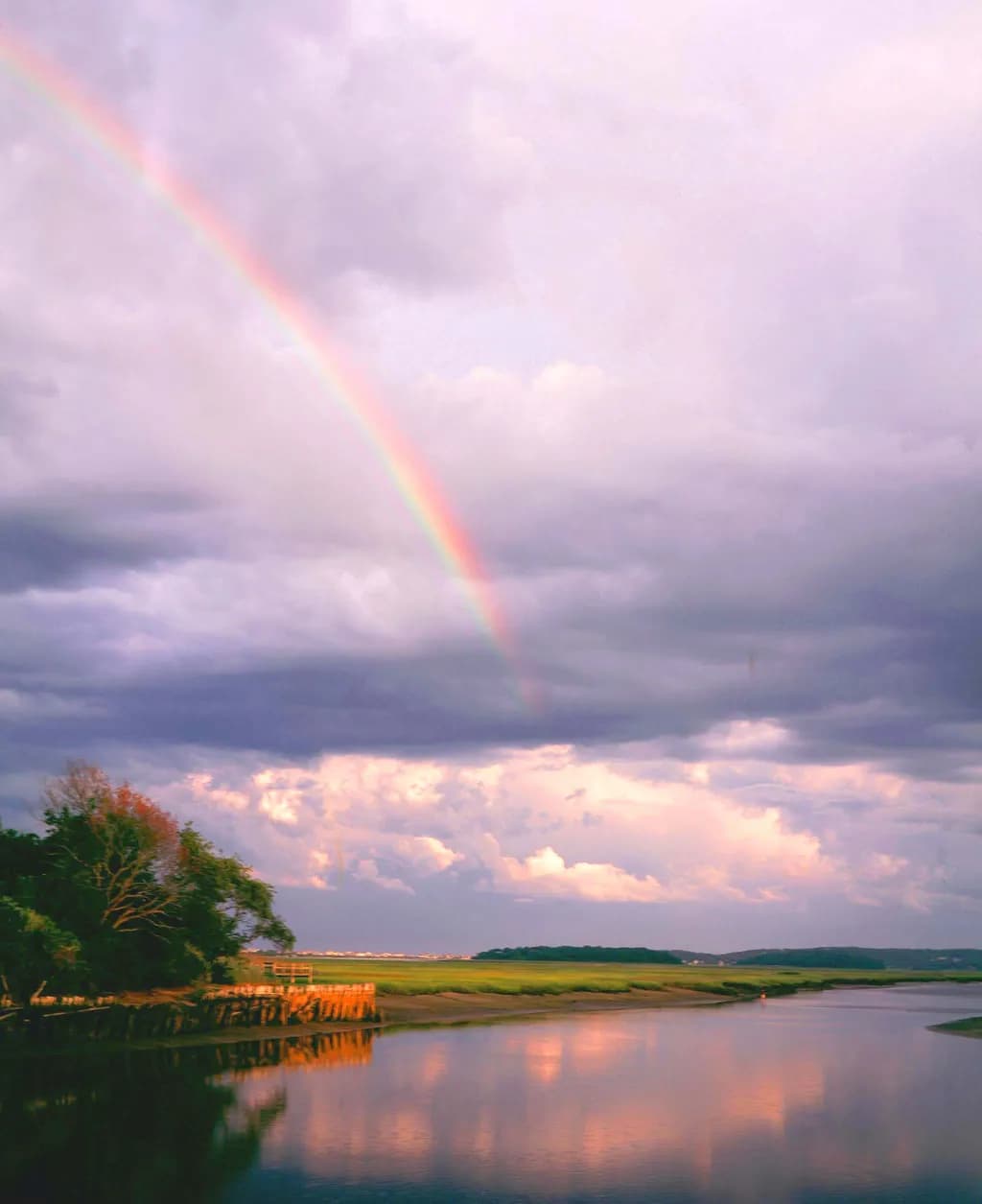Rainbow Over Marshland