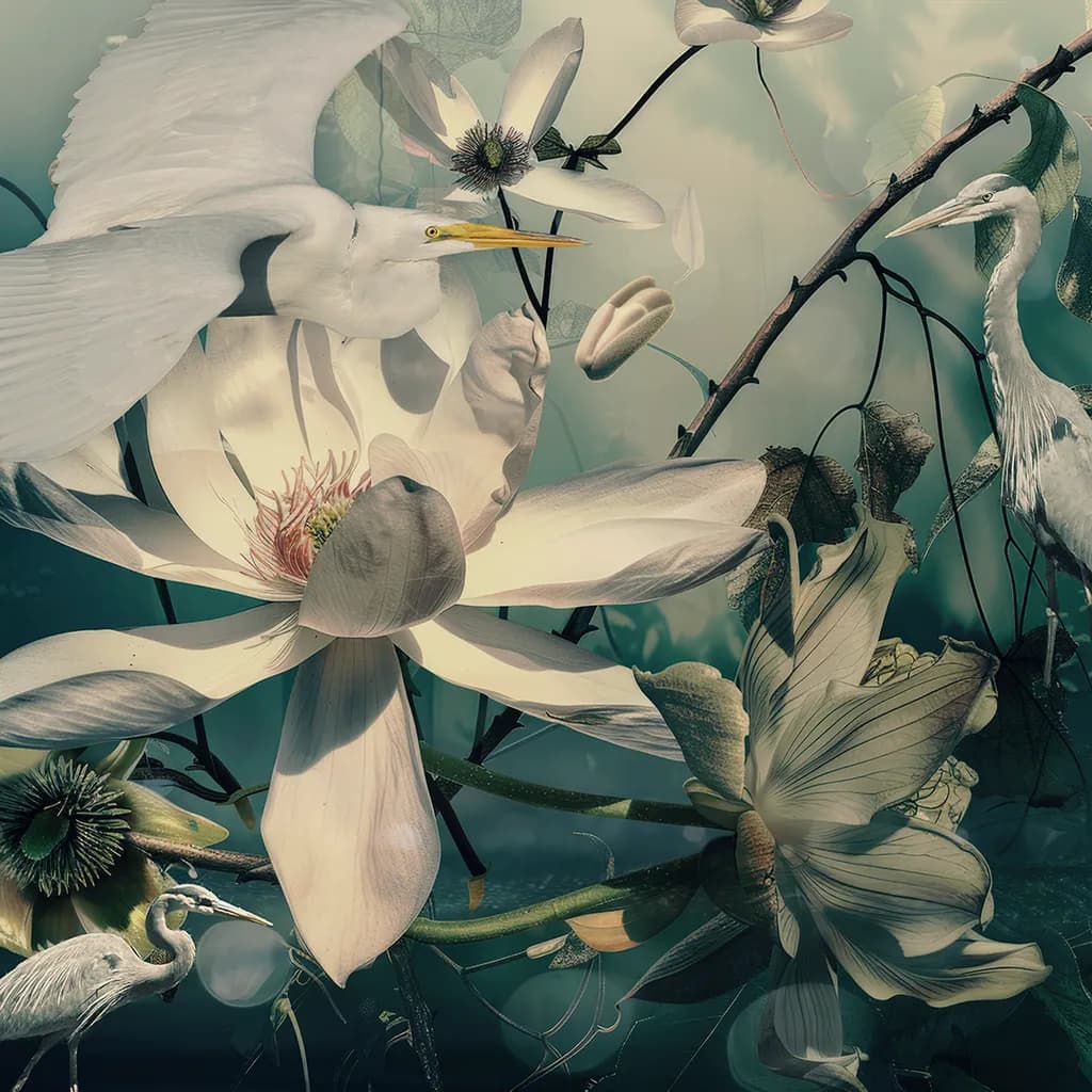 Magnolias and Birds