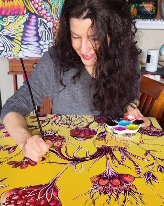 Working on a commision in my studio