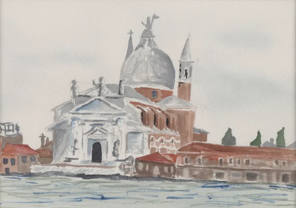 Whispers of Venice: A Serene Watercolor Journey Through Timeless Architecture