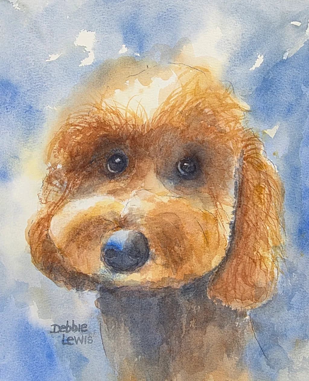 Curly Dog Portrait